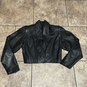 Vintage 80s leather jacket size medium